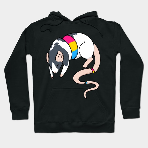 Pansexual Pride Rat Hoodie by saltuurn